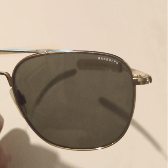 VINTAGE RANDOLPH ENG 58-20 5 1/2  CRYSTAL ORIGINAL PILOT AVIATOR SUNGLASSES - Picture 7 of 16